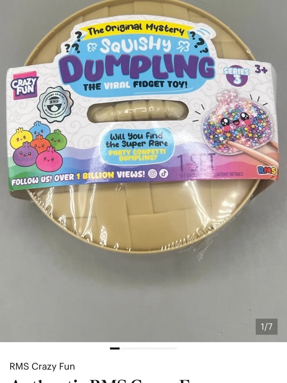 RMS Squishy Dumpling Kids Toy - Cream Fidget